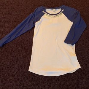 J Crew Baseball Tee XS NWT